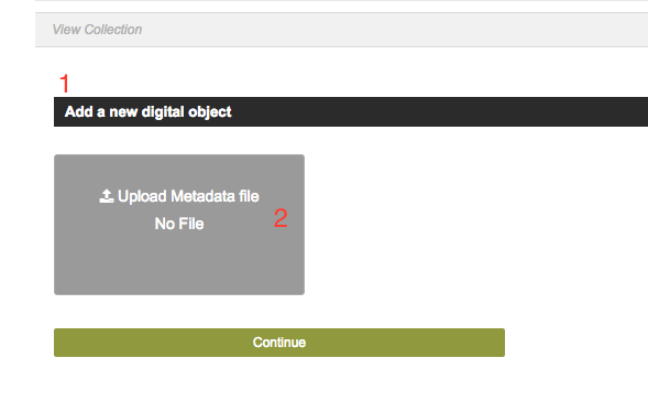 Upload XML metadata